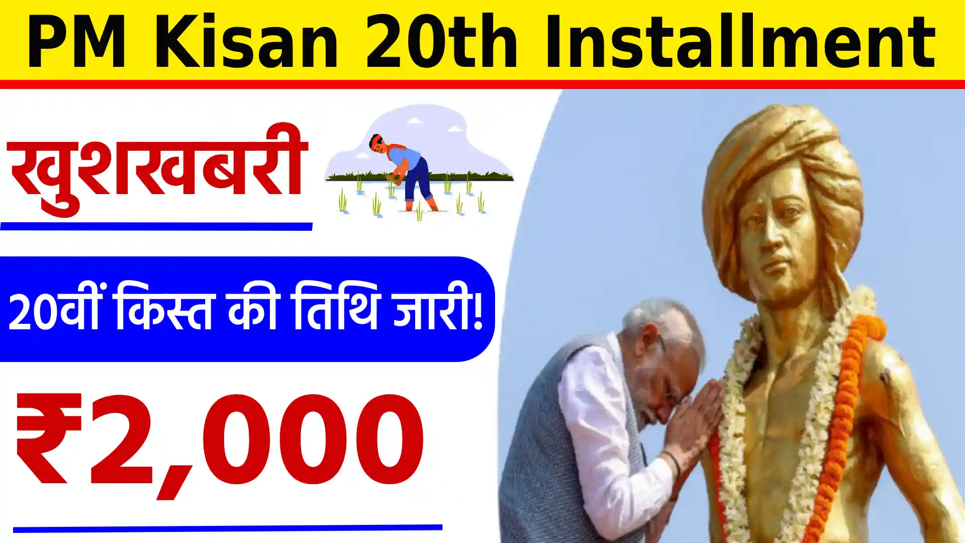 pm kisan 20th installment date