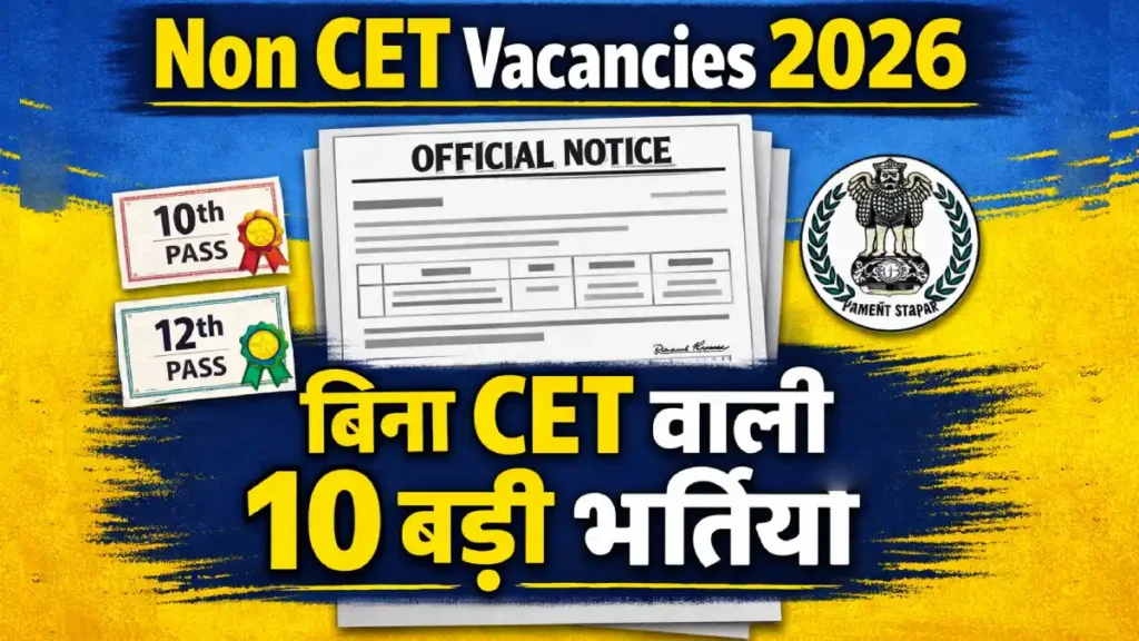 bina cet ki vacancy 2026 rajasthan